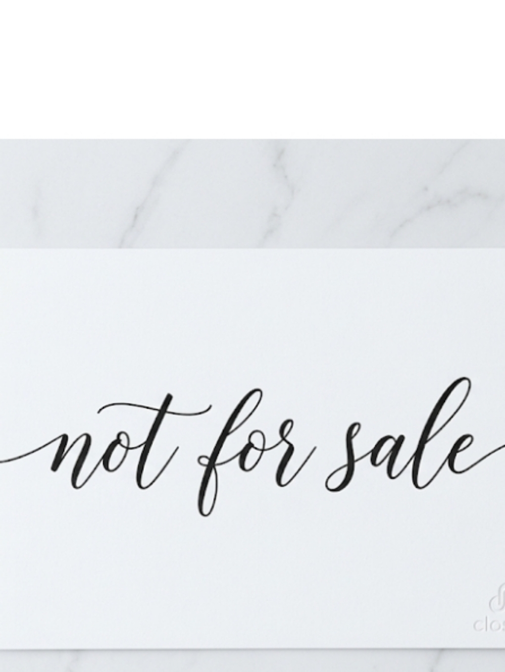 Not For Sale